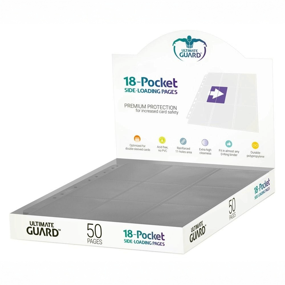 Ultimate Guard Side-Loading Pages - 18-Pocket Pages (50) RRP$55.00