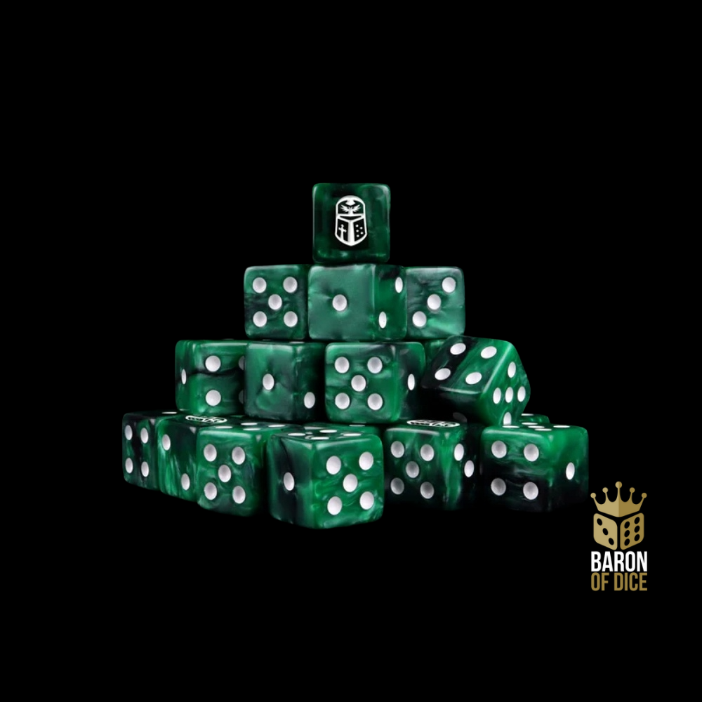 Baron of Dice: Imperial Helm, Green - D6 (25) RRP$89.99