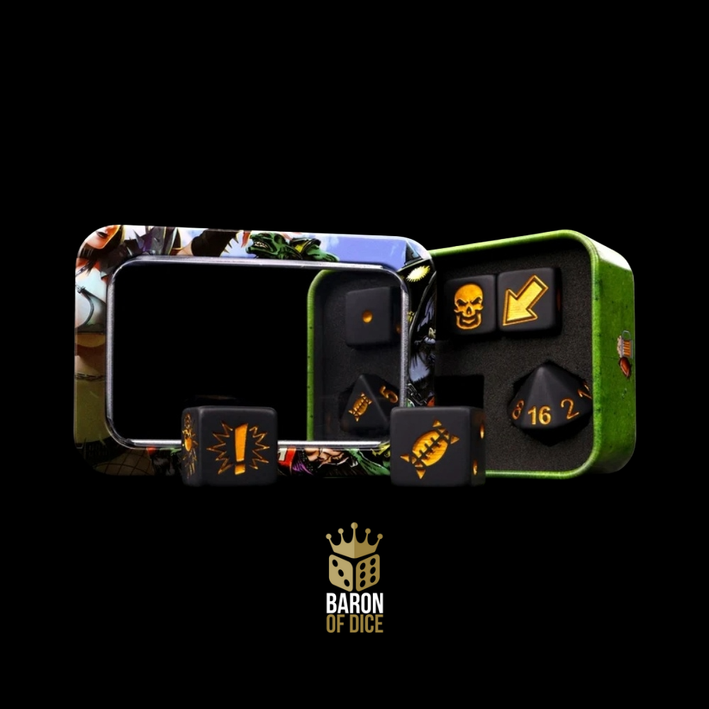 Baron of Dice: Matte Black - Bloody Football (7) RRP$55