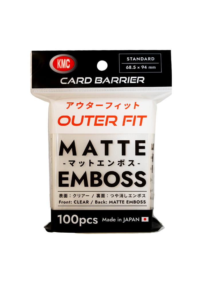KMC: Full Sized Outer Fit Matte Emboss Sleeve 100ct RRP$25.99 -