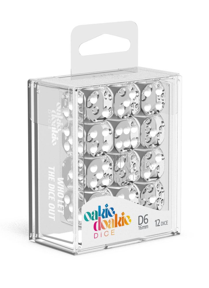 Oakie Doakie Dice - Translucent D6 16mm (12) RRP$11.99