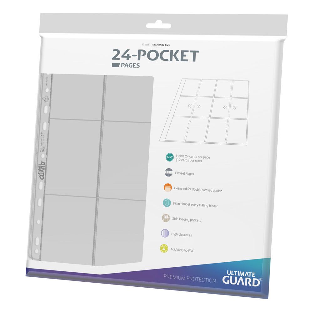 Ultimate Guard Side-Loading Pages - 24-Pocket QuadRow (10) RRP$16 -