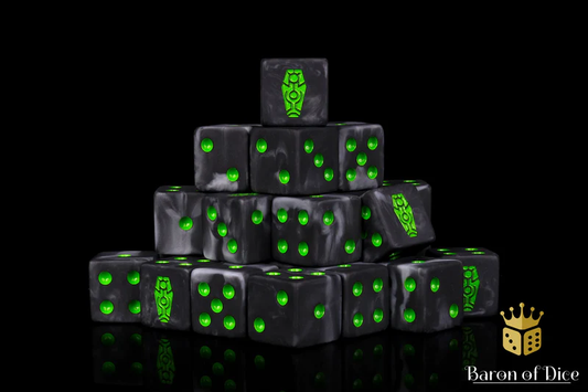 Baron of Dice: Day of the Dead, Green Coffin - D6 (25) RRP$89.99