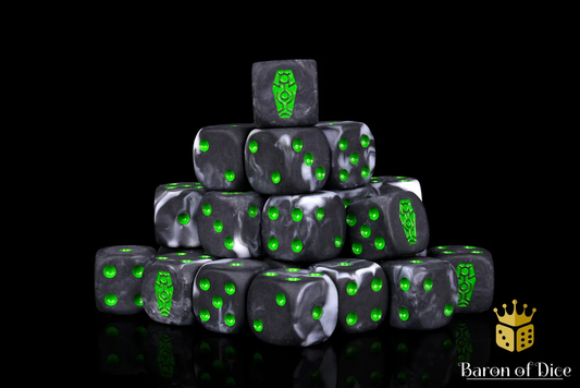 Baron of Dice: Day of the Dead, Green Coffin - D6 (25) RRP$89.99