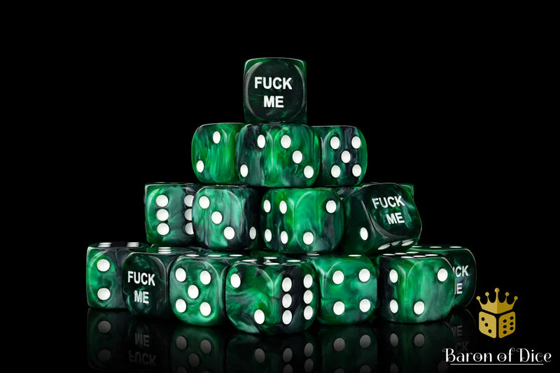 Baron of Dice: F*ck Me, Green - D6 (25) RRP$89.99
