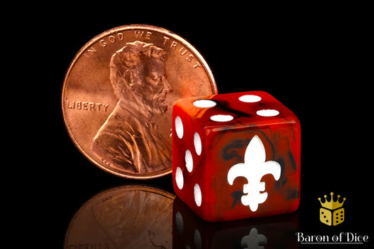 Baron of Dice: Fleur De Lis, Red - D6 (25) RRP$89.99