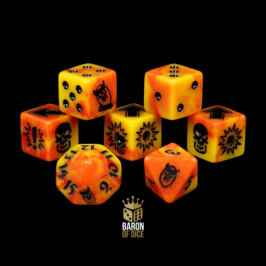 Baron of Dice: Orange Fire - Bloody Football (7) RRP$55