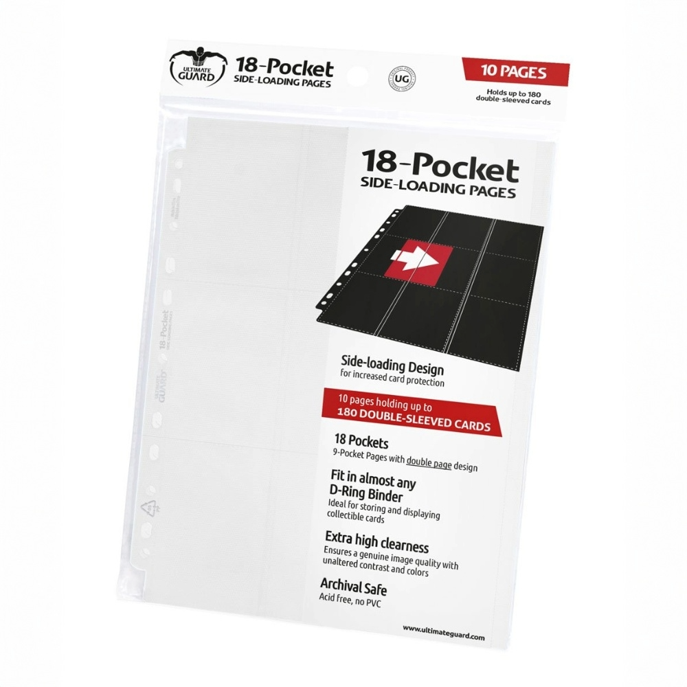 Ultimate Guard Side-Loading Pages - 18-Pocket (10) RRP$12.99 -