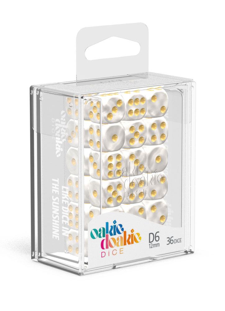 Oakie Doakie Dice - Marble D6 12mm (36) RRP$18.99