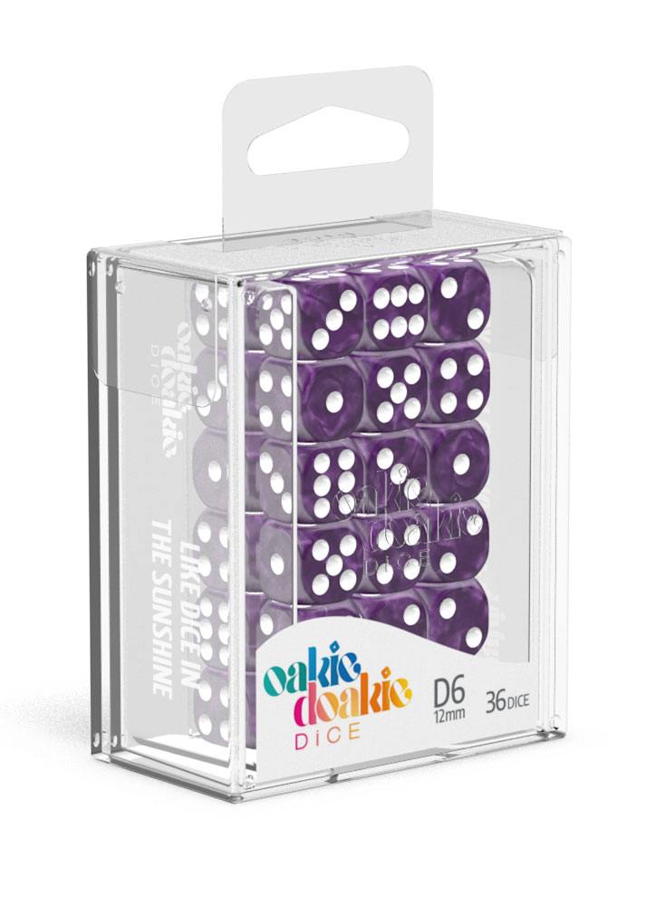 Oakie Doakie Dice - Marble D6 12mm (36) RRP$18.99