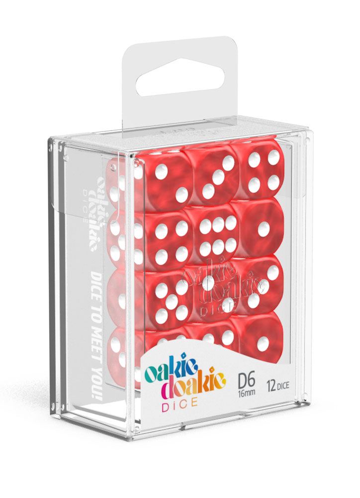 Oakie Doakie Dice - Marble D6 16mm (12) RRP$19.99