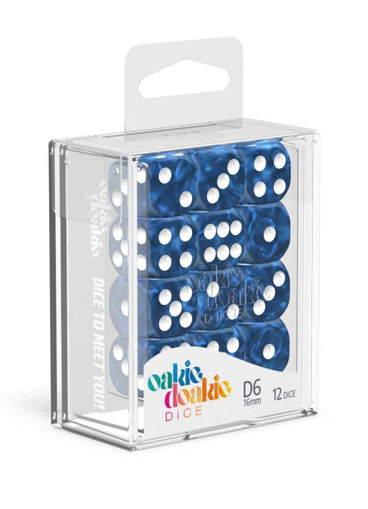 Oakie Doakie Dice - Marble D6 16mm (12) RRP$19.99