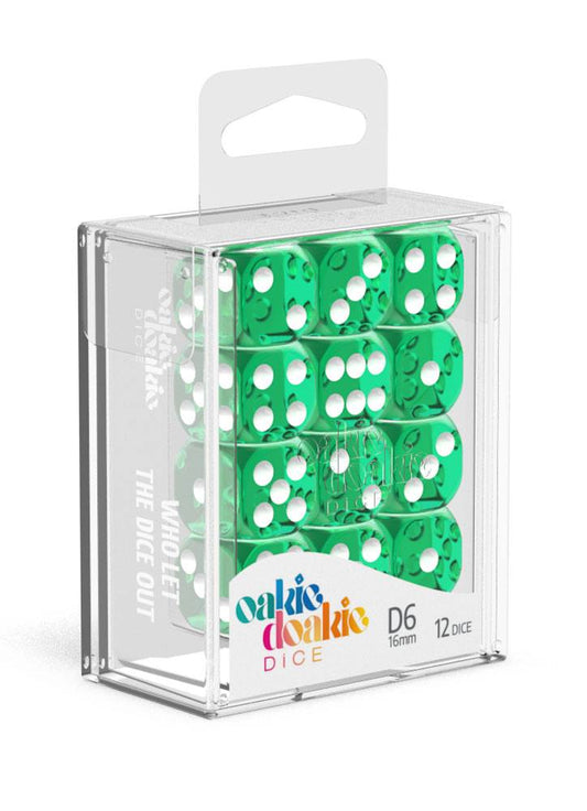 Oakie Doakie Dice - Translucent D6 16mm (12) RRP$11.99
