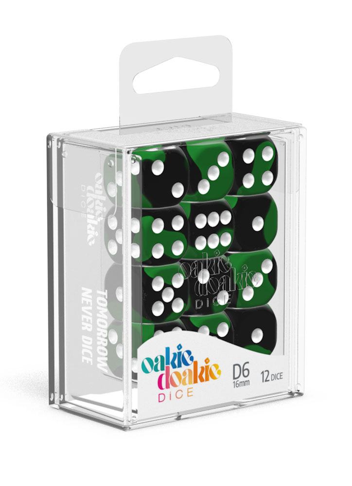 Oakie Doakie Dice - Glow in the Dark D6 16mm (12) RRP$29.99