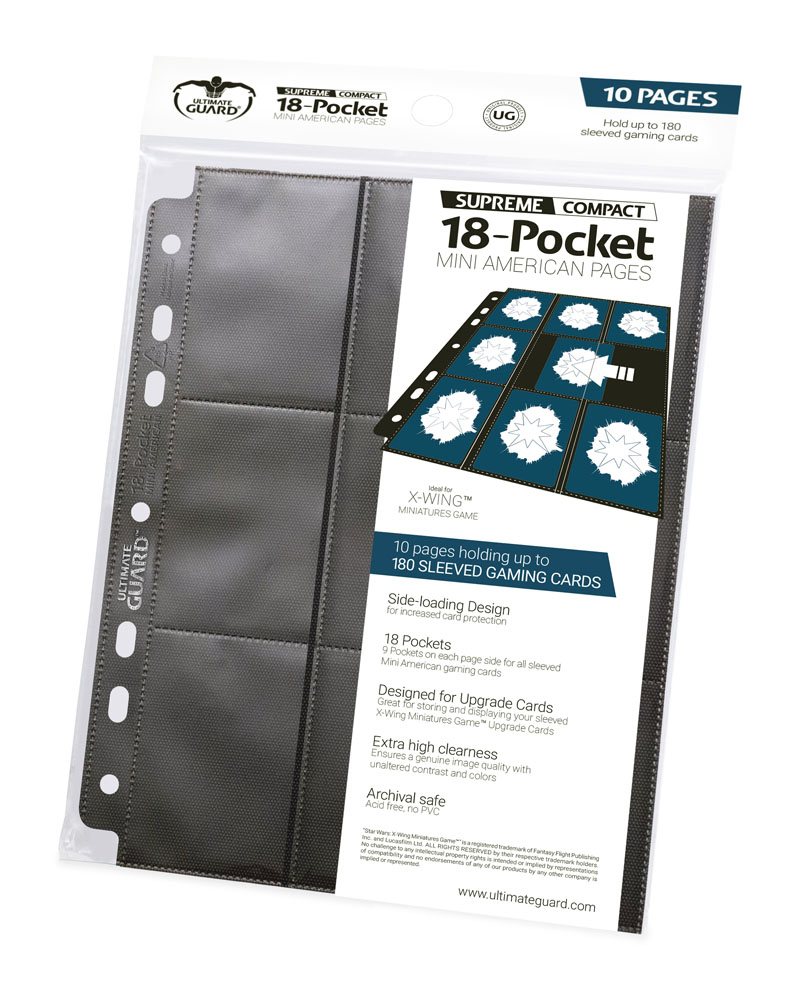 Ultimate Guard Side-Loading Pages - 18-Pocket Compact Mini American (10) RRP$10 -