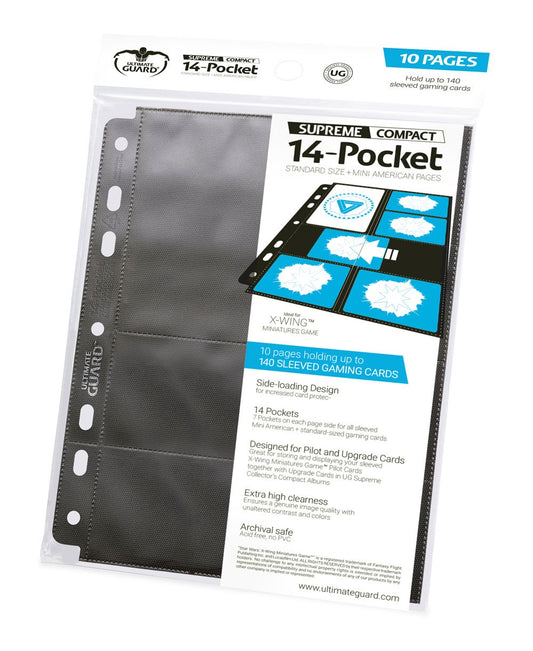 Ultimate Guard Side-Loading Pages - 14-Pocket Compact Standard Size & Mini American RRP$10 -